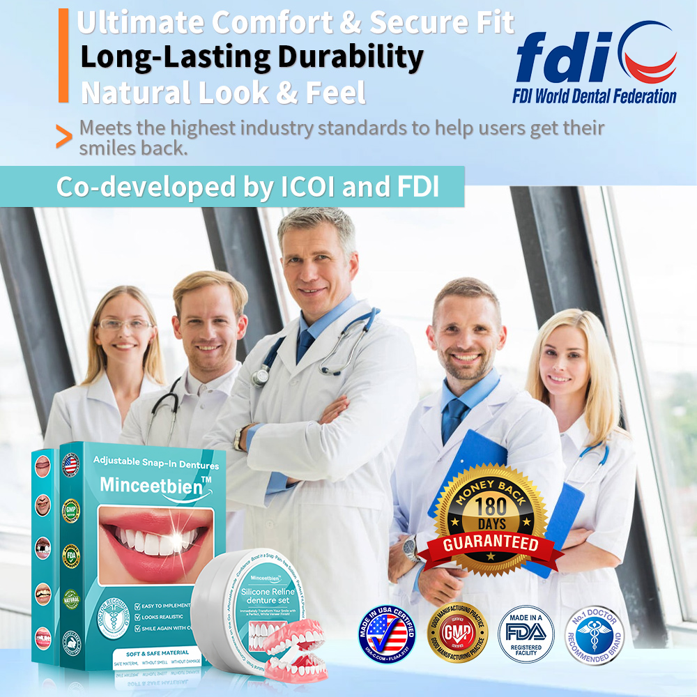 Conjunto de renta de silicona para dentadura — Boca completa (superior e inferior)