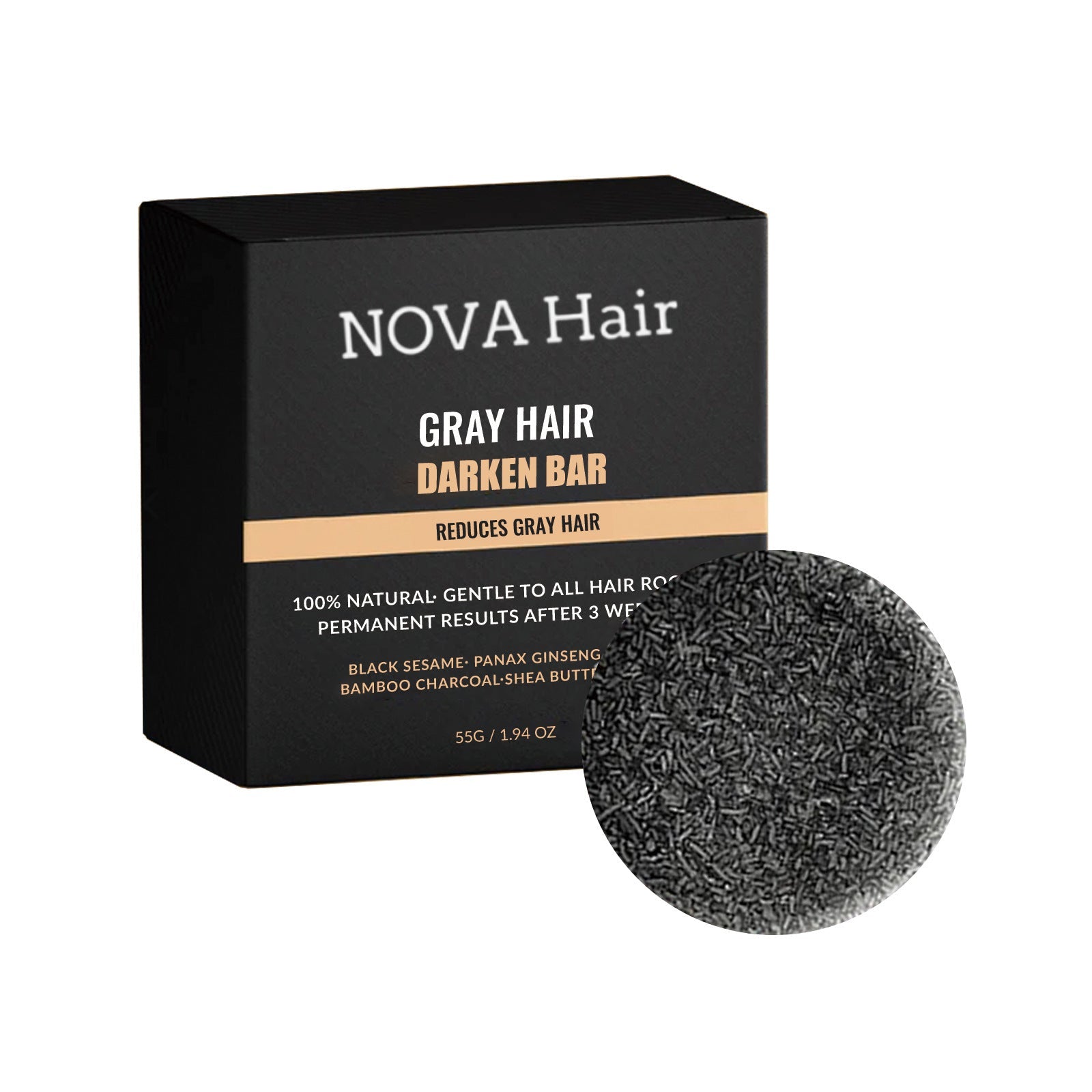Jabón Reparador y Hidratante HairRenew™ Negro (55g)