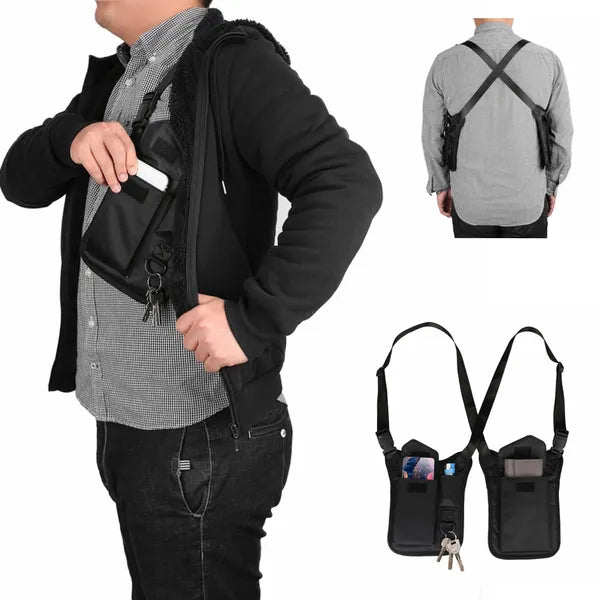 Cartera con banda oculta antirrobo en la axila – ¡Mantén tus objetos de valor seguros y protegidos!