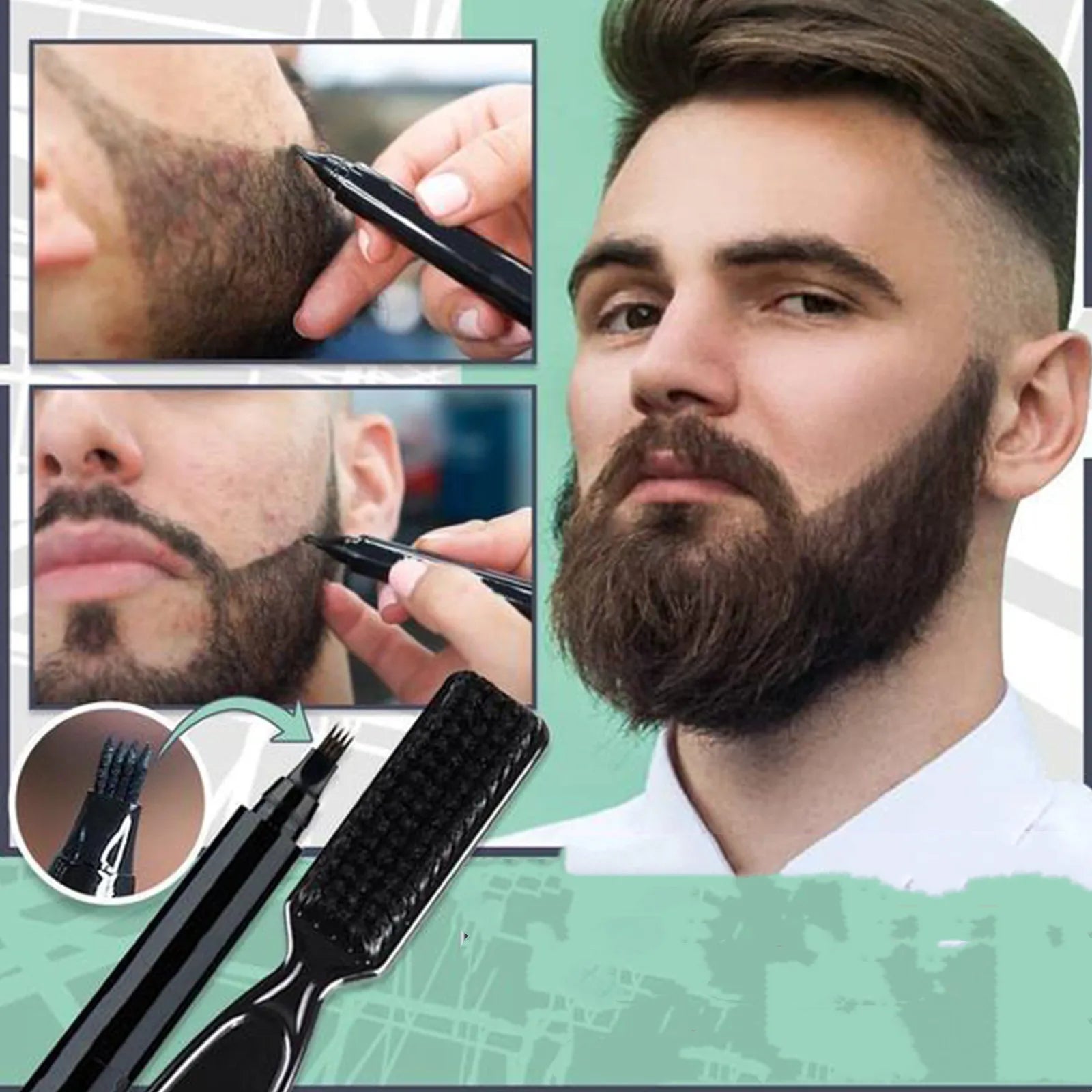 Lápiz rellenador de barba y línea del cabello – ¡instantáneamente un aspecto más denso y definido!