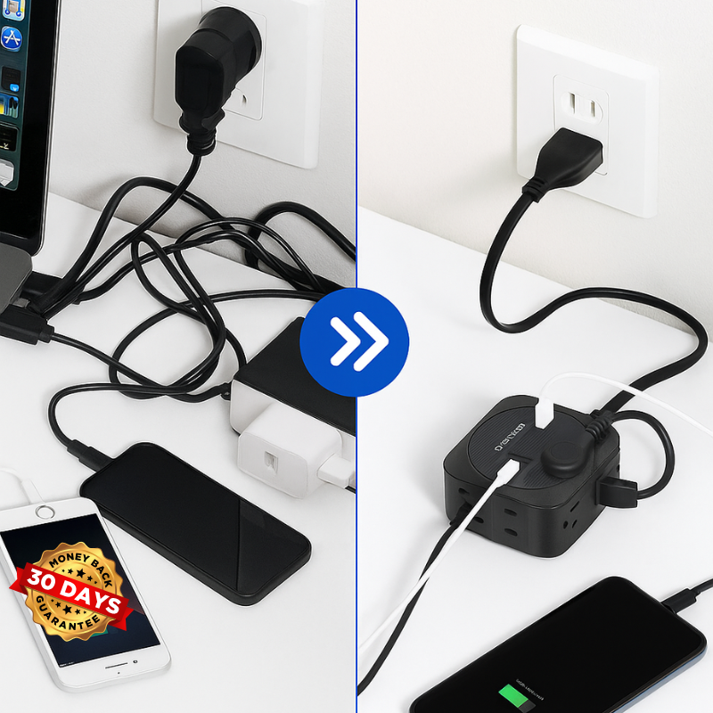 Torre de energía multi-enchufe portátil ChargeMate™