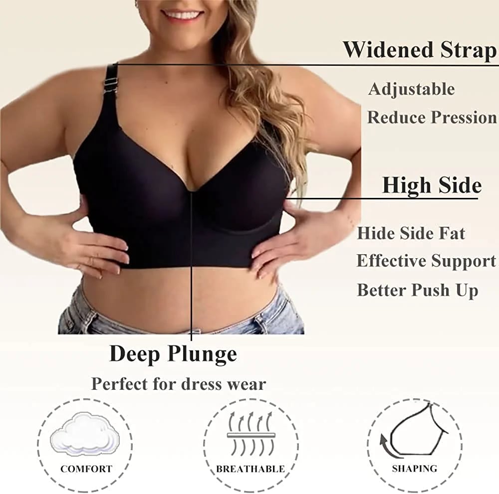 Compra 1 y recibe 1 gratis - Sujetador de moda con copa profunda